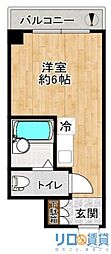 ライオンズマンション新大阪第5 ワンルームの間取図画像