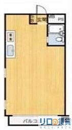 チサンマンション第5新大阪 ワンルームの間取図画像
