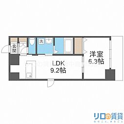 フローレンス江坂 1LDKの間取図画像