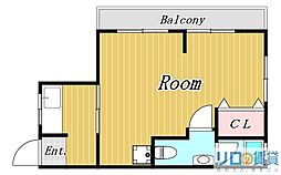 第一土山ビル 1Kの間取図画像