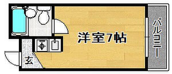 ルネッサンスCITY 2B｜大阪府大阪市東成区大今里南3丁目(賃貸マンション1R・2階・14.15㎡)の写真 その2