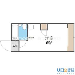 ストロング第3新大阪 ワンルームの間取図画像