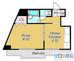 ローズコーポ新大阪7 1DKの間取図画像