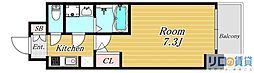 Sレジデンス新大阪ウエスト 1Kの間取図画像