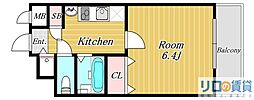 プレサンス新大阪クレスタ 1Kの間取図画像