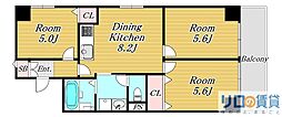 ライオンズマンション東淀川 3LDKの間取図画像