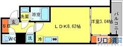 セレニテ新大阪 1LDKの間取図画像