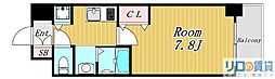 プランドール新大阪ノースレジデンス 1Kの間取図画像