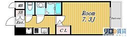 S-RESIDENCE新大阪駅前 1Kの間取図画像