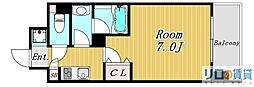 新大阪南グランドマンション 1Kの間取図画像