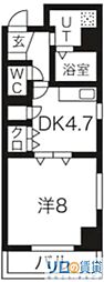 サンパティーク 1DKの間取図画像