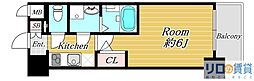 エスリード新大阪ザ・プレミアWEST 1Kの間取図画像