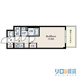 S-RESIDENCE上新庄ascent 1Kの間取図画像