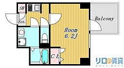 S-RESIDENCE新大阪Rish 1Kの間取図画像