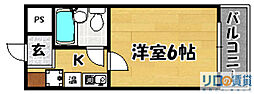 ICHIEI上新庄 1Kの間取図画像