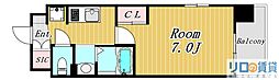 Luxe新大阪VI 1Kの間取図画像