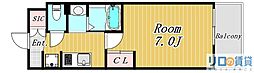 Luxe新大阪VI 1Kの間取図画像