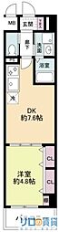 パークフラッツ新大阪 1DKの間取図画像