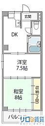 コーポフェニックス 2DKの間取図画像