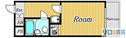 ライオンズマンション新大阪第3 ワンルームの間取図画像