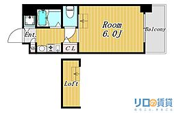 エステムコート新大阪3ステーションプラザ 1Kの間取図画像