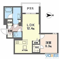 メゾンオリーブ 1LDKの間取図画像