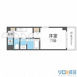 Uresidence新大阪 1Kの間取図画像