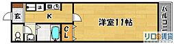 ユニ・コート 1Kの間取図画像