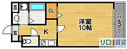 パルクレール 1Kの間取図画像