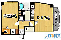 フローライト豐里2 1LDKの間取図画像