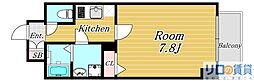 THERESIDENCES 1Kの間取図画像