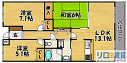エスポワール豊里 3LDKの間取図画像