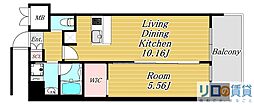 プレジオ西中島ASIAN 1LDKの間取図画像