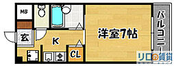 第15東昌ハイツ 1Kの間取図画像