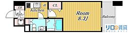 プラウドフラット新大阪 1Kの間取図画像