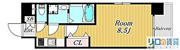 ジュネス新大阪レジデンス 1Kの間取図画像