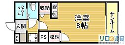 上新ビル2 ワンルームの間取図画像