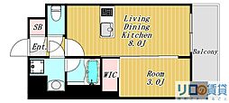 エスリードレジデンス ザ・グラン新大阪フラッツ 1LDKの間取図画像