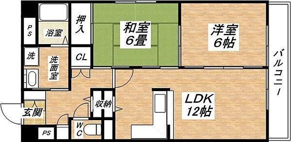 ラ・フォーレ平野 401｜大阪府大阪市平野区長吉出戸3丁目(賃貸マンション2LDK・4階・58.71㎡)の写真 その2