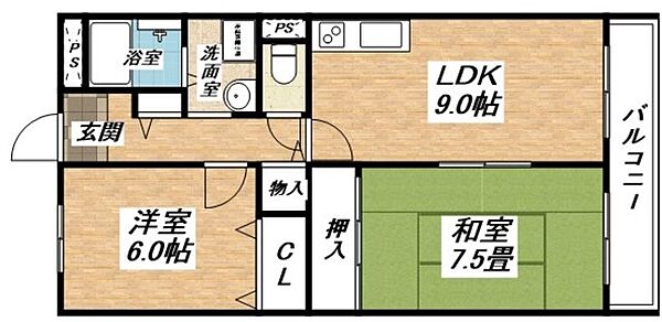 メゾンアール 506｜大阪府大阪市平野区長吉長原4丁目(賃貸マンション2LDK・5階・55.00㎡)の写真 その2