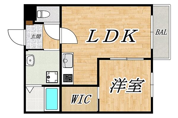 アレーズ駒川中野 201｜大阪府大阪市東住吉区西今川4丁目(賃貸マンション1LDK・2階・31.30㎡)の写真 その2