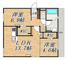 west field 平野西　（ウエストフィールド平野西） 102 ｜ 大阪府大阪市平野区平野西4丁目（賃貸アパート2LDK・1階・60.47㎡） その2