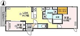 トリシア針中野 201 ｜ 大阪府大阪市東住吉区湯里1丁目（賃貸アパート2LDK・2階・57.12㎡） その2