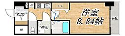 グローハイツ平野本町 1Kの間取図画像