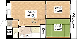ファースト平野 2LDKの間取図画像