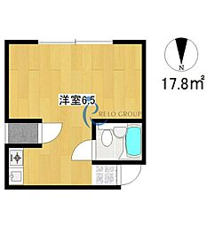 ジオナ新今里 ワンルームの間取図画像