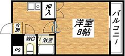 クラトン平野 1Kの間取図画像