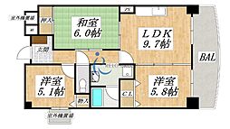 シエル・ブラン 3LDKの間取図画像