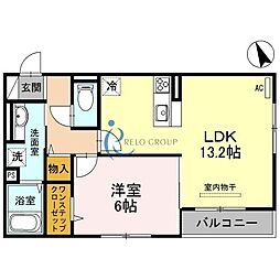 ハイムマモリ 1LDKの間取図画像