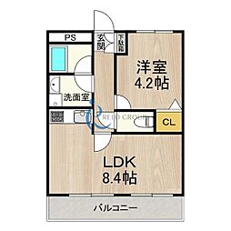 フェニックスロベニュー 1LDKの間取図画像